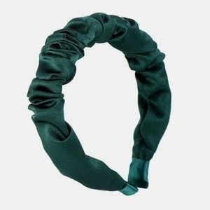 ASOS Green Satin Ruched Headband O/S